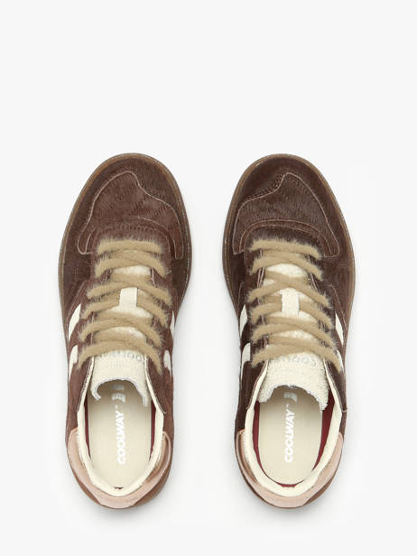 Sneakers Uit Leder Coolway Bruin women 7623298 ander zicht 4